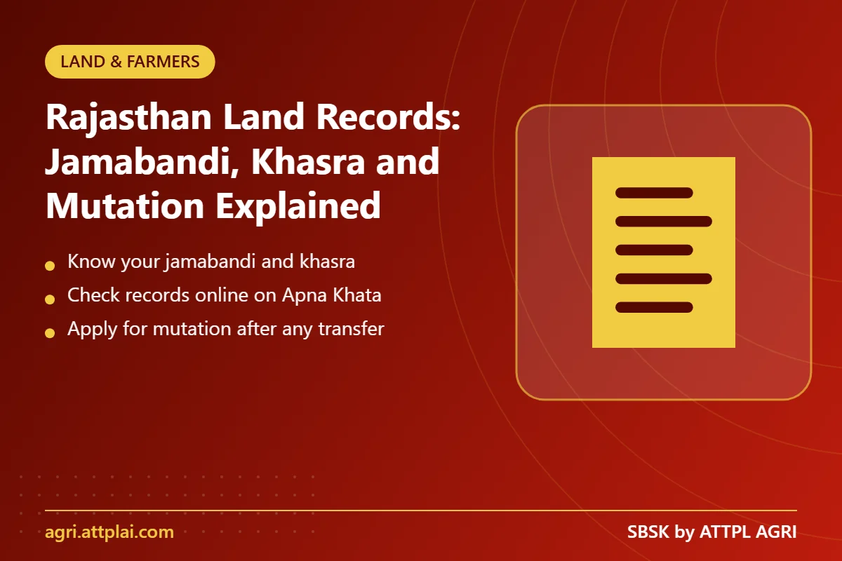 Rajasthan Land Records: Jamabandi, Khasra and Mutation Explained - key points